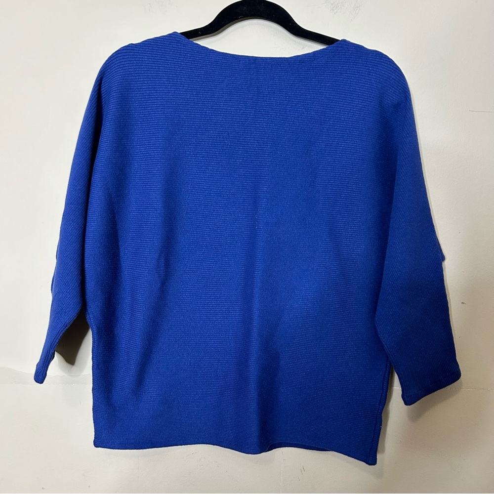 The Reset R Label Ribbed Blue pullover sweater - Picture 2 of 5